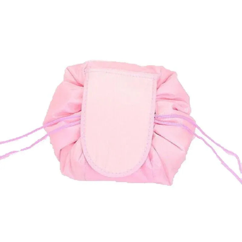 Drawstring Makeup Bag That Opens Flat, 53 x 53 cm, Pink