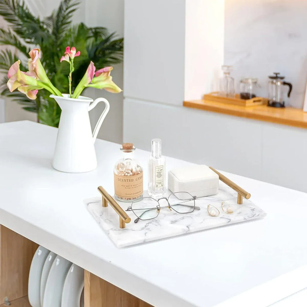 Natural Marble Display Tray, 30 x 20 cm