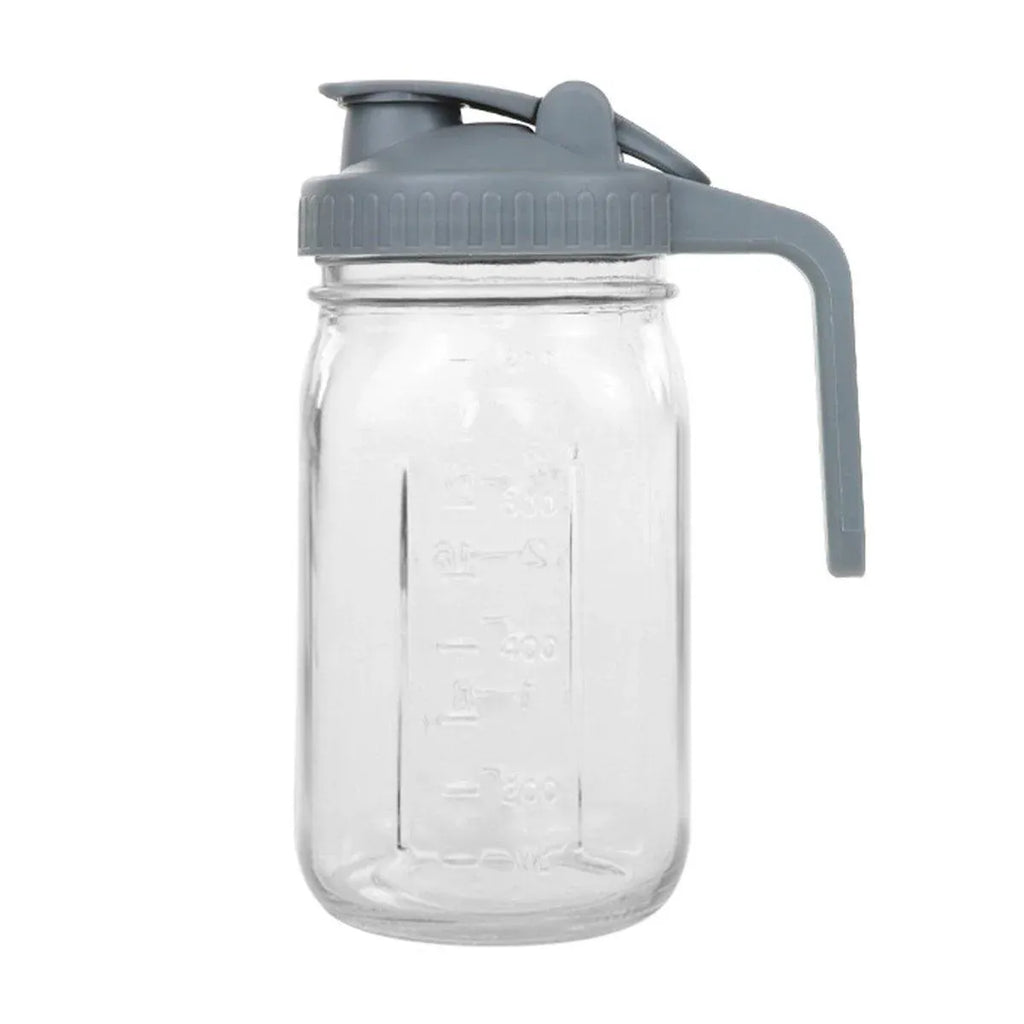 24oz Mason Jar with Lid Carrying Handle Airtight Glass Jar for Drinks