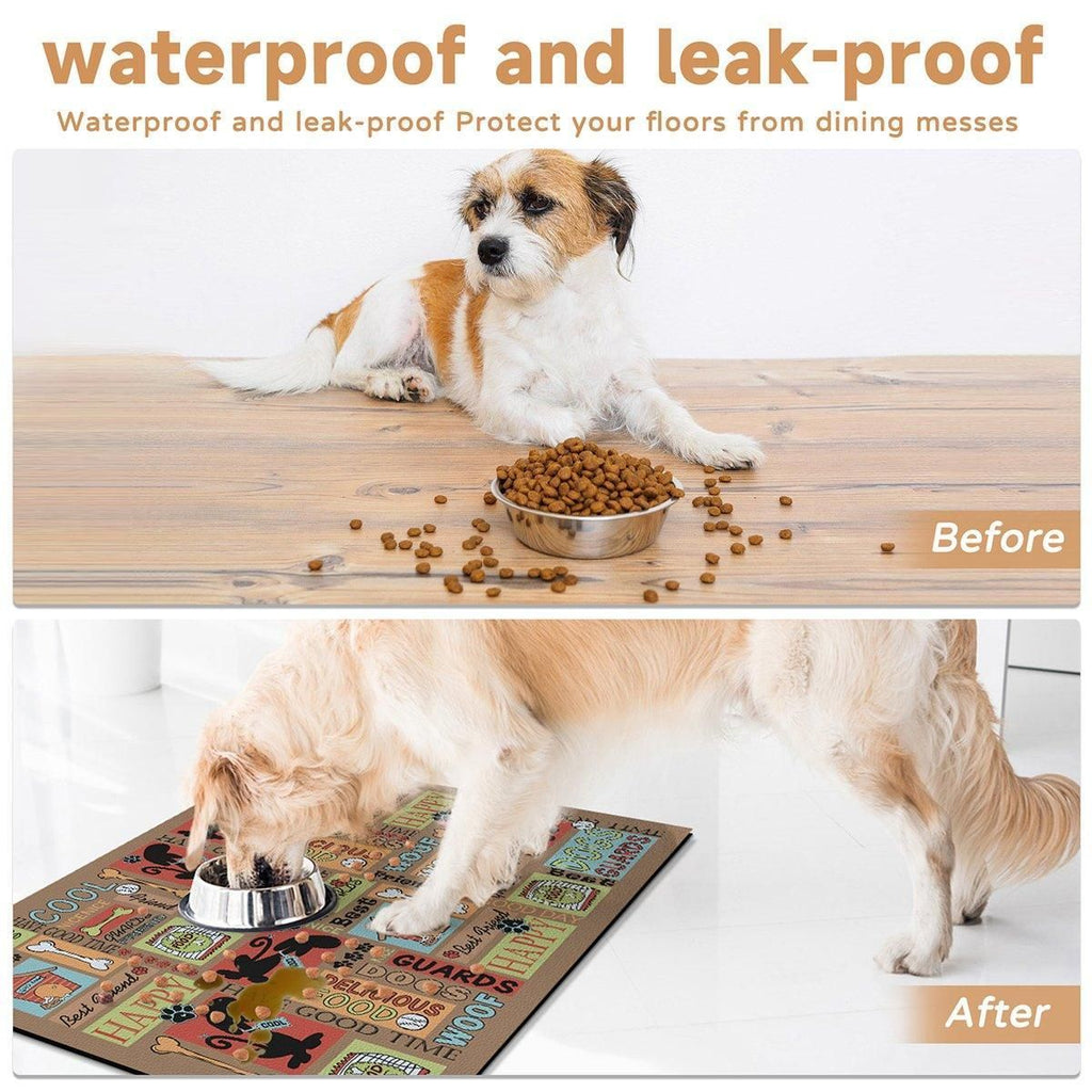 Waterproof Pet Floor Mat Carpet For Dog Cage Feeding Area Anti Slip