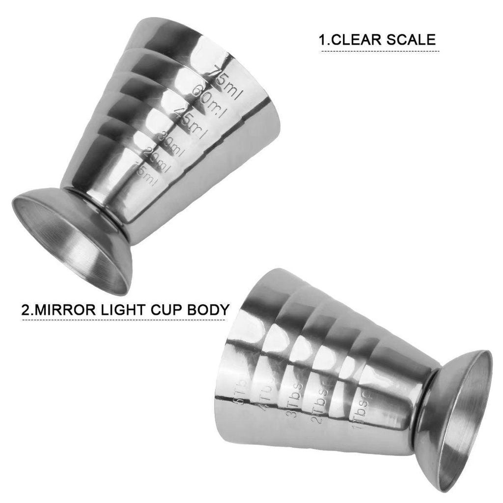 Stainless Steel Cocktail Jigger Measuring Cup, 75 ml