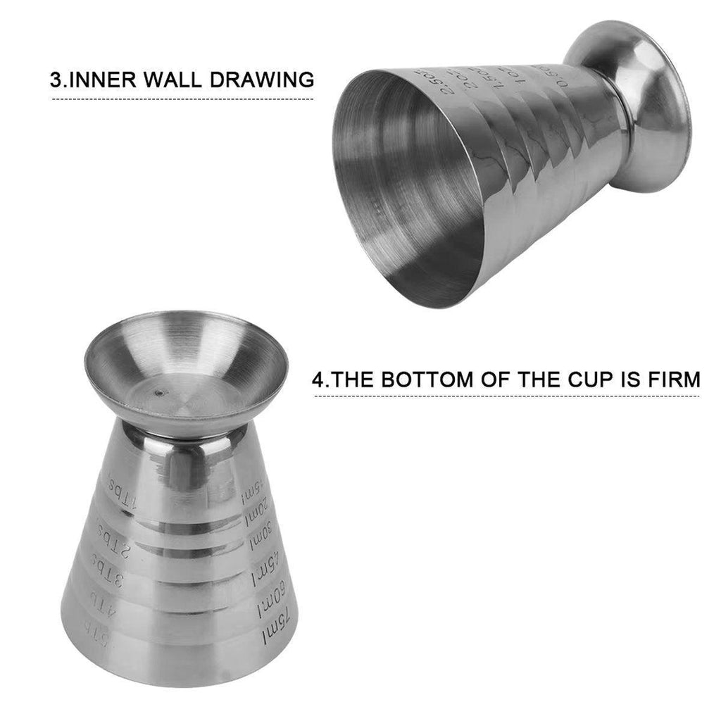 Stainless Steel Cocktail Jigger Measuring Cup, 75 ml