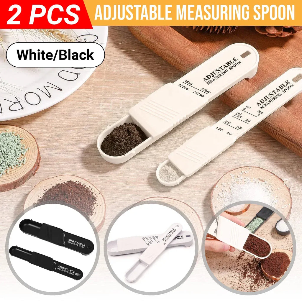 Adjustable Measuring Spoons, 5 to 15 ml, Set of 2