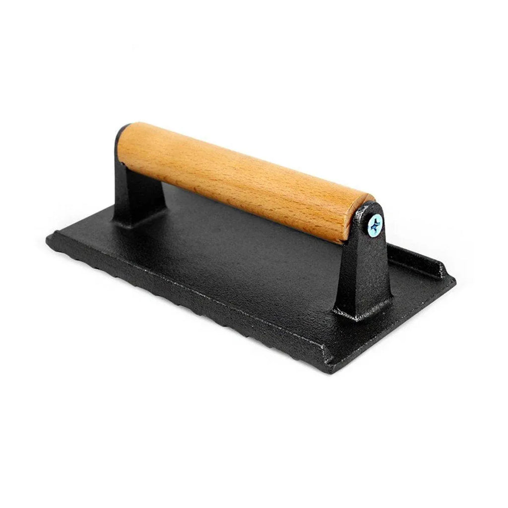 Cast Iron Meat Press Rectangular Grill BBQ Steak Press for Outdoor