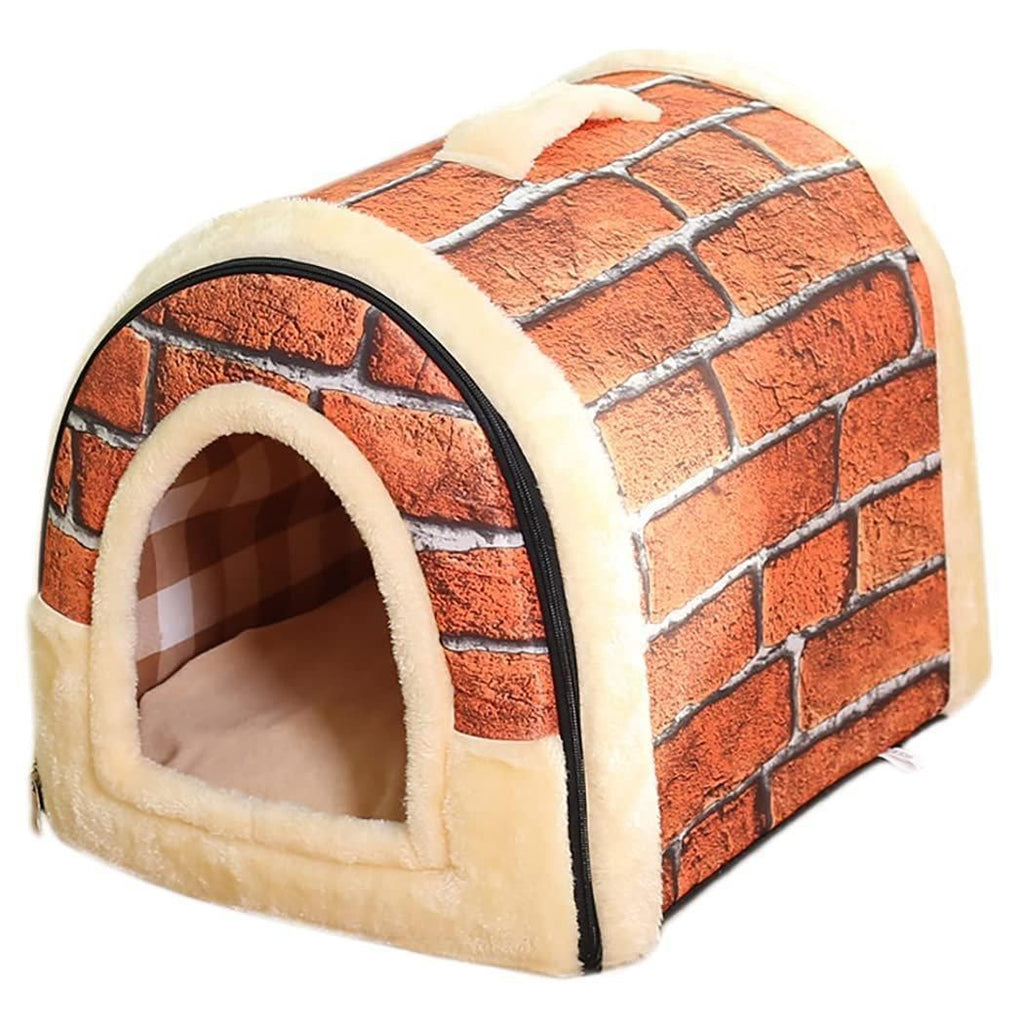 S Size Pet House Kennel Soft Igloo Beds Cave Cat Puppy Bed Warm