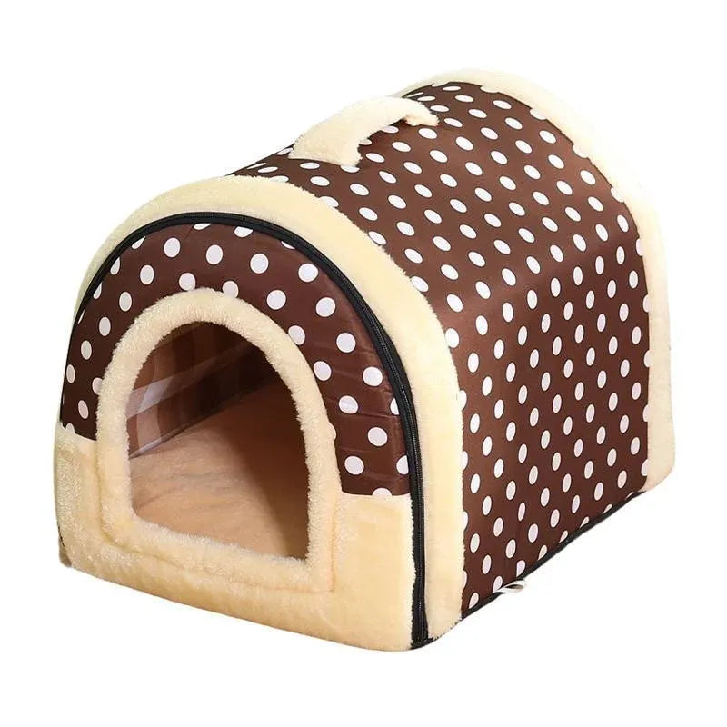 S Size Pet House Kennel Soft Igloo Beds Cave Cat Puppy Bed Warm