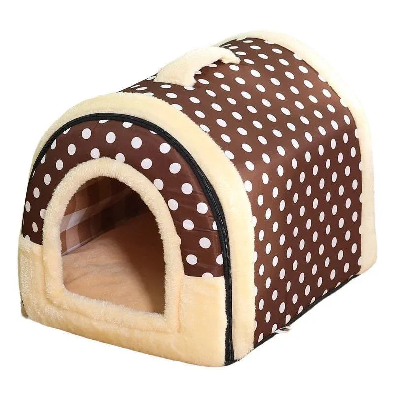 S Size Pet House Kennel Soft Igloo Beds Cave Cat Puppy Bed Warm