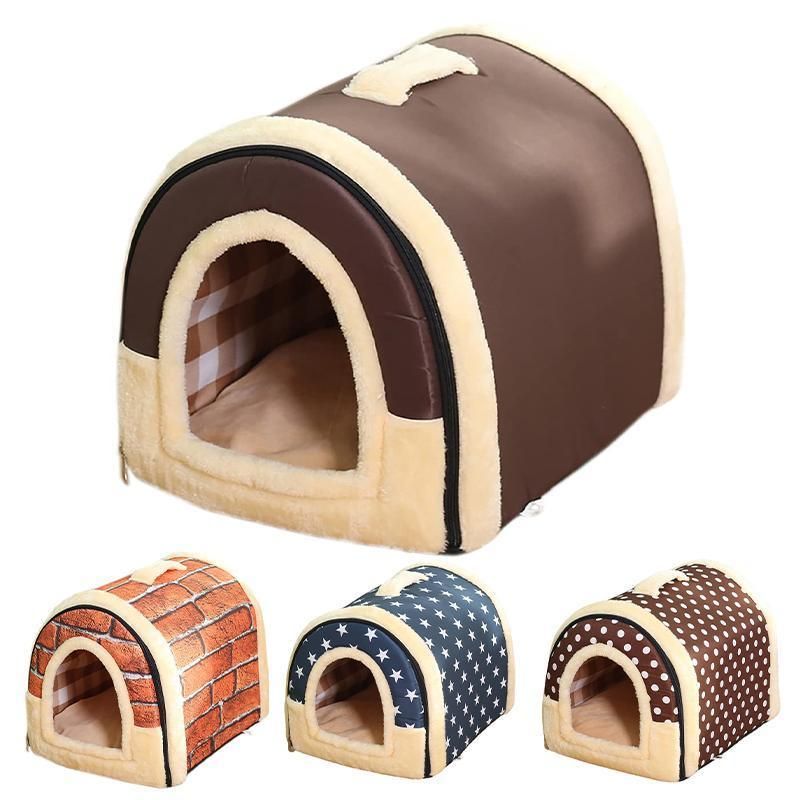 XL Size Pet House Kennel Soft Igloo Beds Cave Cat Puppy Bed Warm