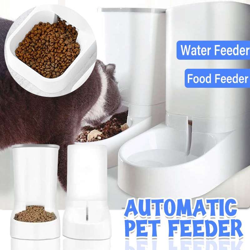 Automatic Pet Dog Cat Food Water Dispenser Feeder Self Feeding Bowl
