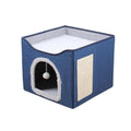 Foldable Pet Cat Calming Bed Hideaway Interactive House Nest