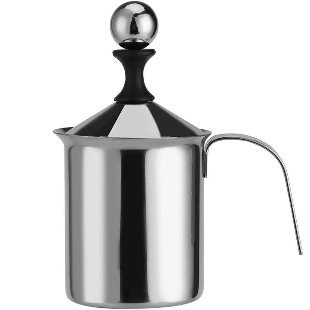 Stainless Steel Manual Milk Frother Pitcher, 400 ml