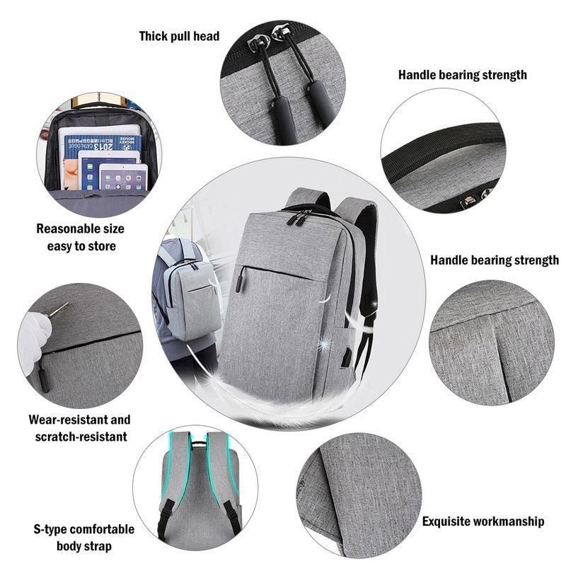 Oxford Fabric Laptop Backpack with External USB Port