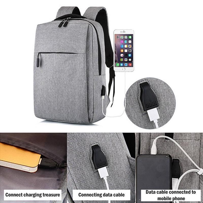 Oxford Fabric Laptop Backpack with External USB Port