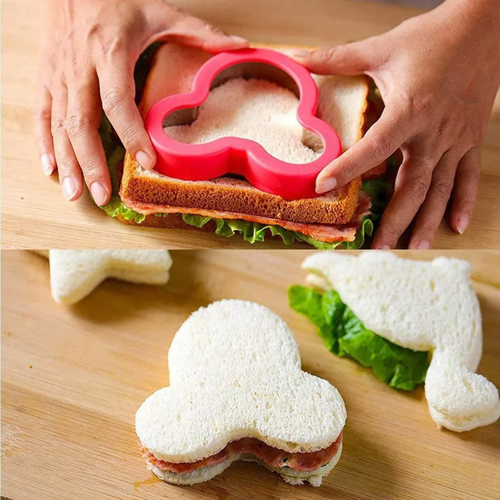 Cartoon Sandwich and Cookie Cutter Set, 12 Pieces