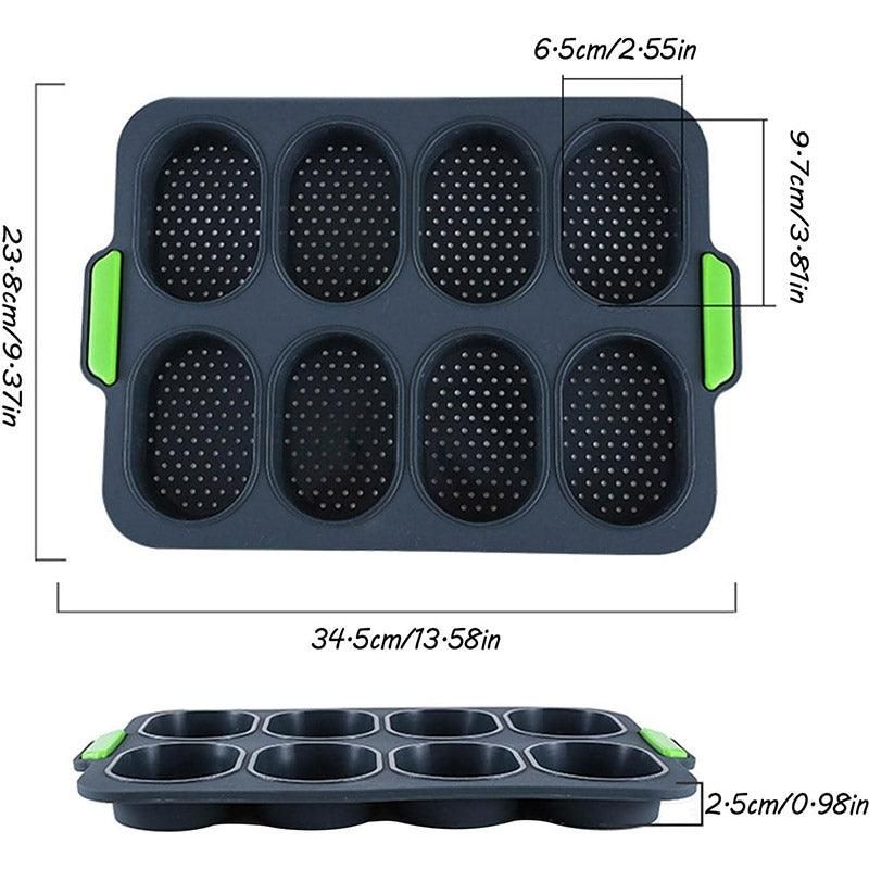 Silicone Oval Cake Mould, 8 Cavity