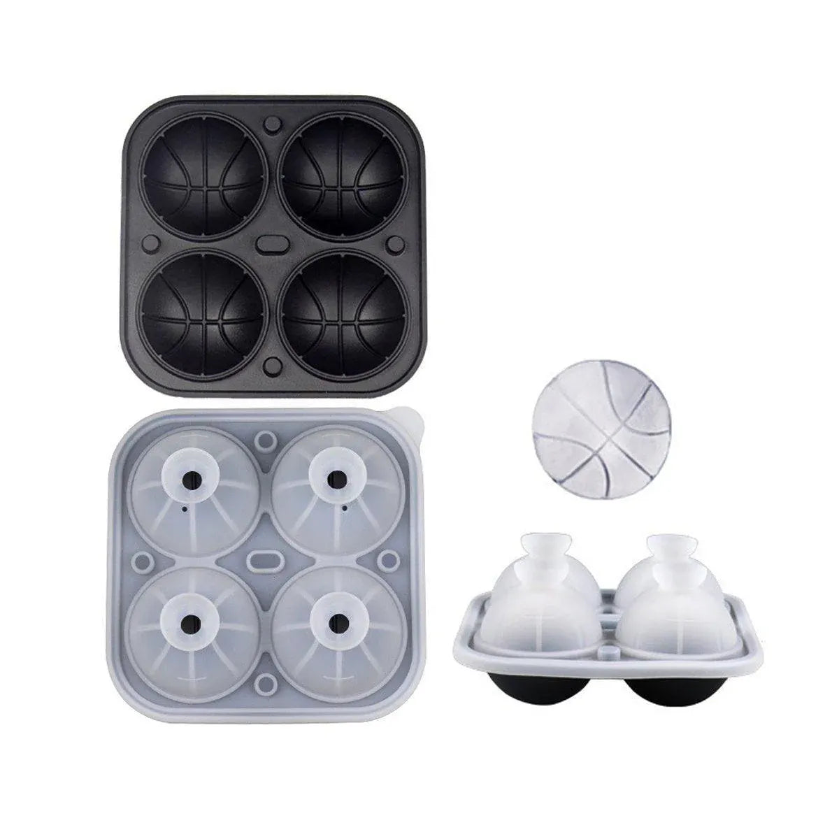 Silicone Basketball Ice Ball Mould with Lid