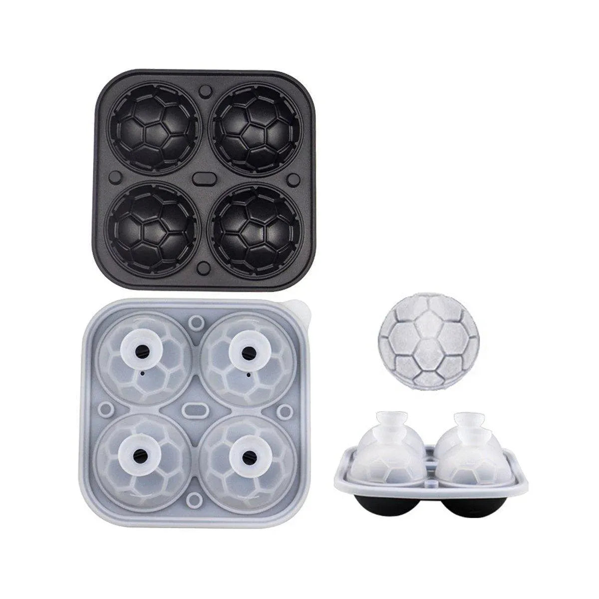 Silicone Soccer Ball Ice Mould with Lid