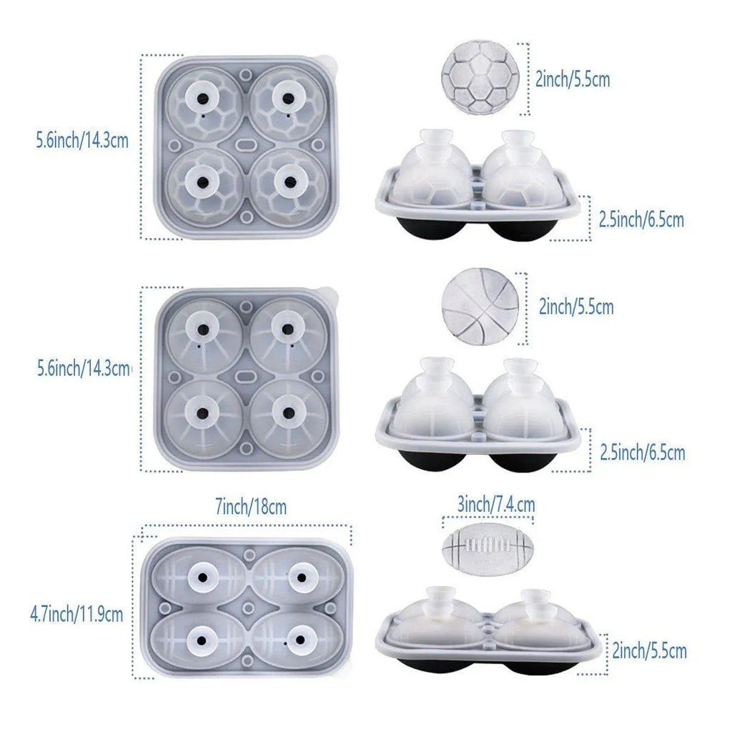 Silicone Soccer Ball Ice Mould with Lid