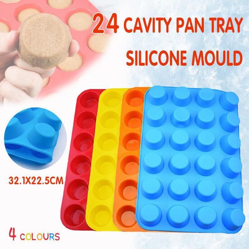 Silicone Mini Cupcake Mould, 24 Cavity