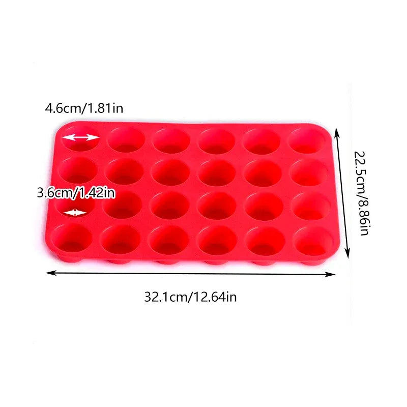 Silicone Mini Cupcake Mould, 24 Cavity