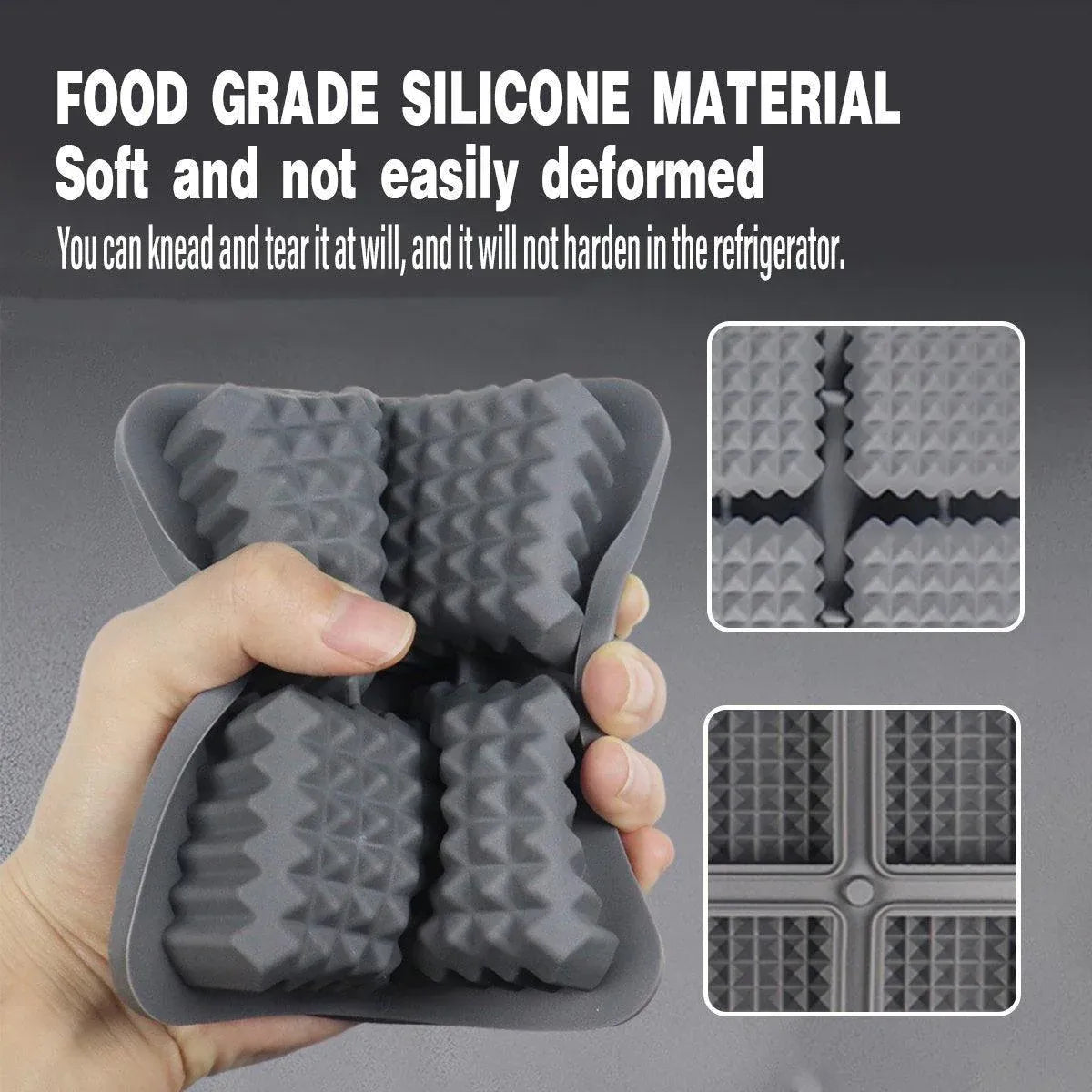 Silicone Ice Cube and Ice Ball Trays, Set of 2