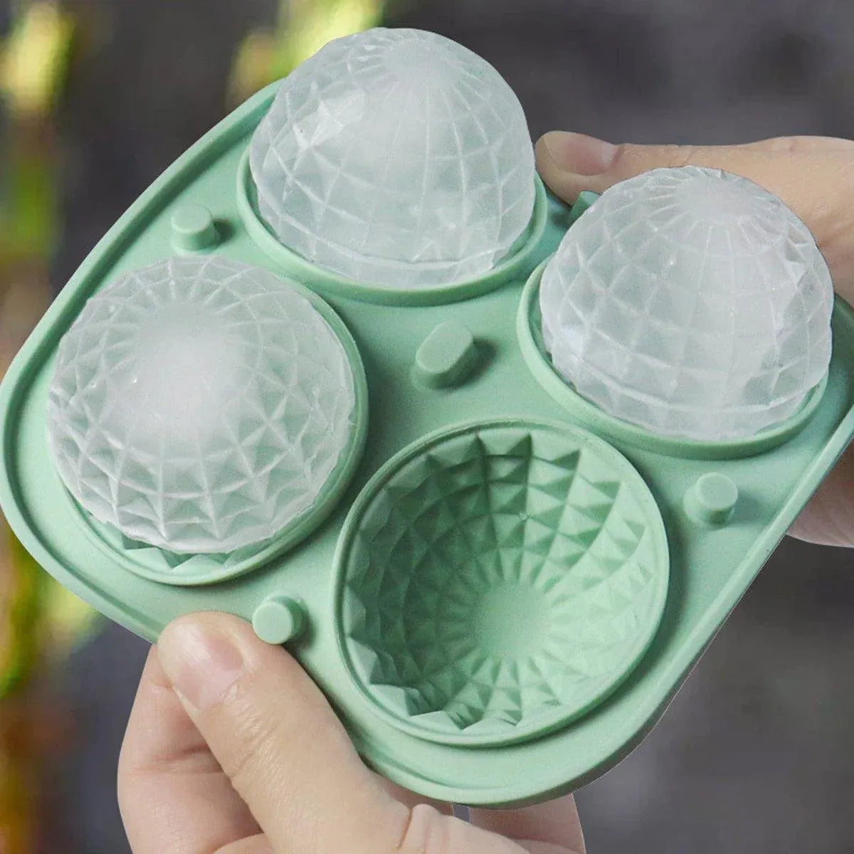 Silicone Ice Cube and Ice Ball Trays, Set of 2