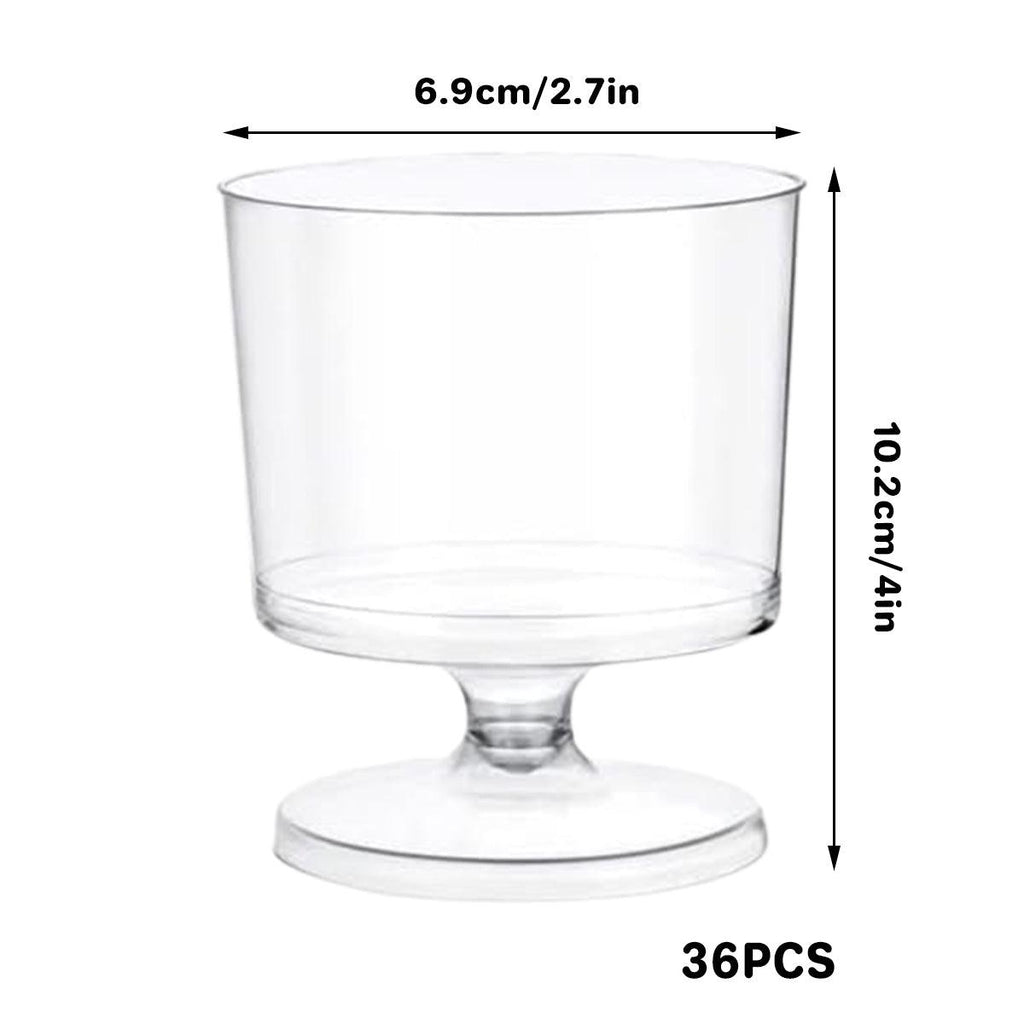 Clear Hard Plastic Dessert Cups, 30 Pack, 7 oz