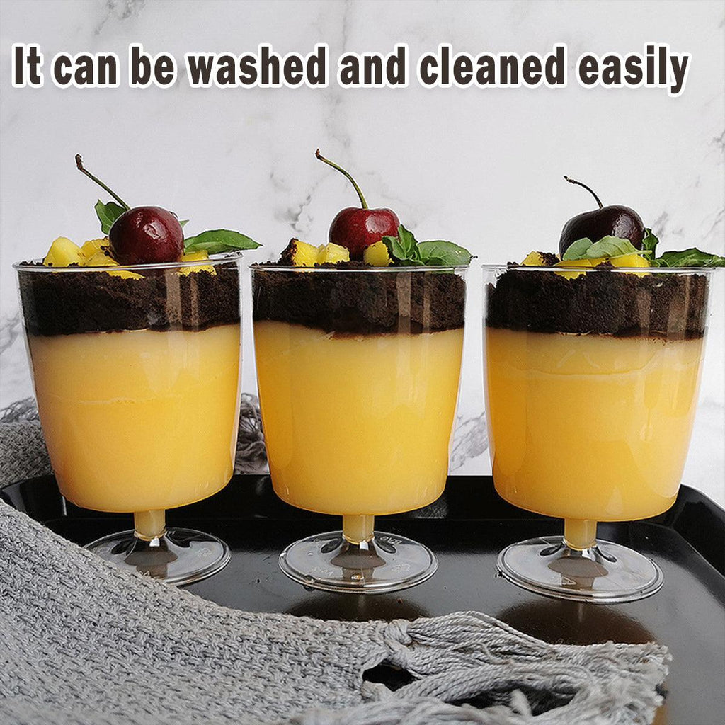 Clear Hard Plastic Dessert Cups, 30 Pack, 7 oz