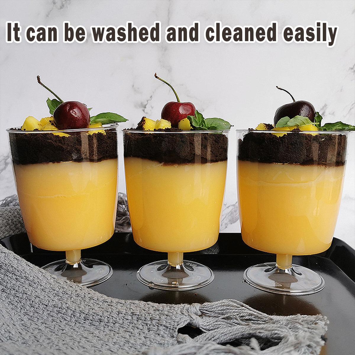 Clear Hard Plastic Dessert Cups, 30 Pack, 7 oz