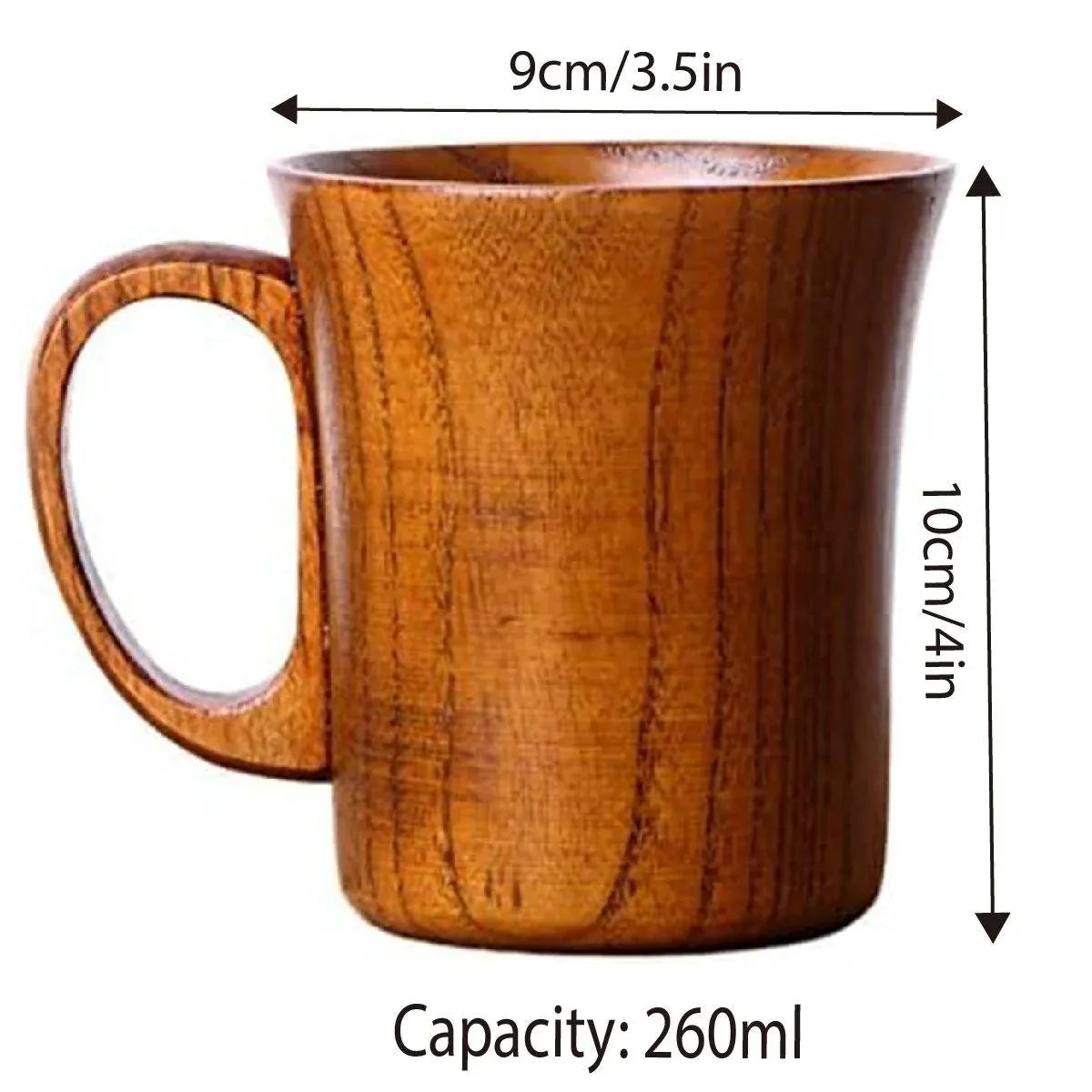 Solid Wood Tea and Coffee Cup, 260 ml