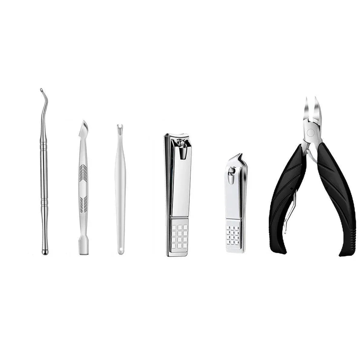 Stainless Steel Nail Clipper and Manicure Set with Case