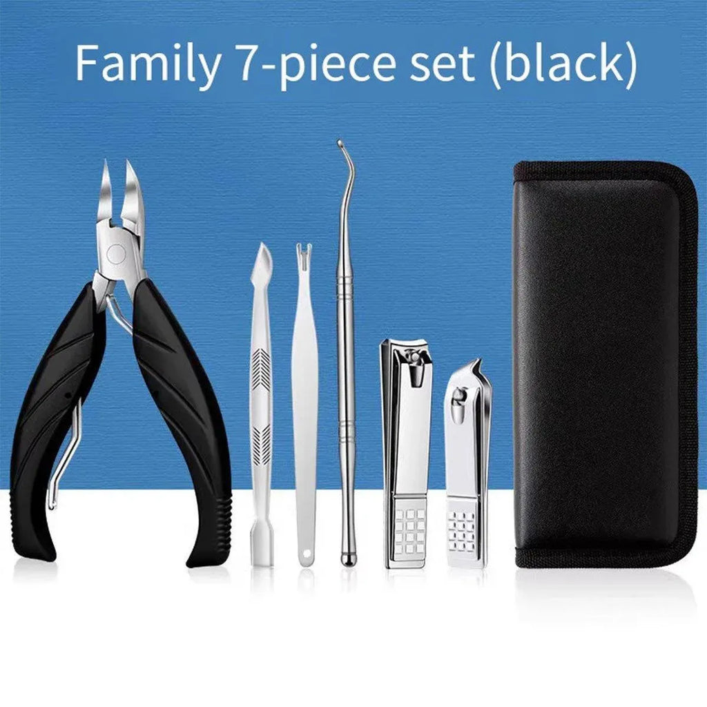 Stainless Steel Nail Clipper and Manicure Set with Case
