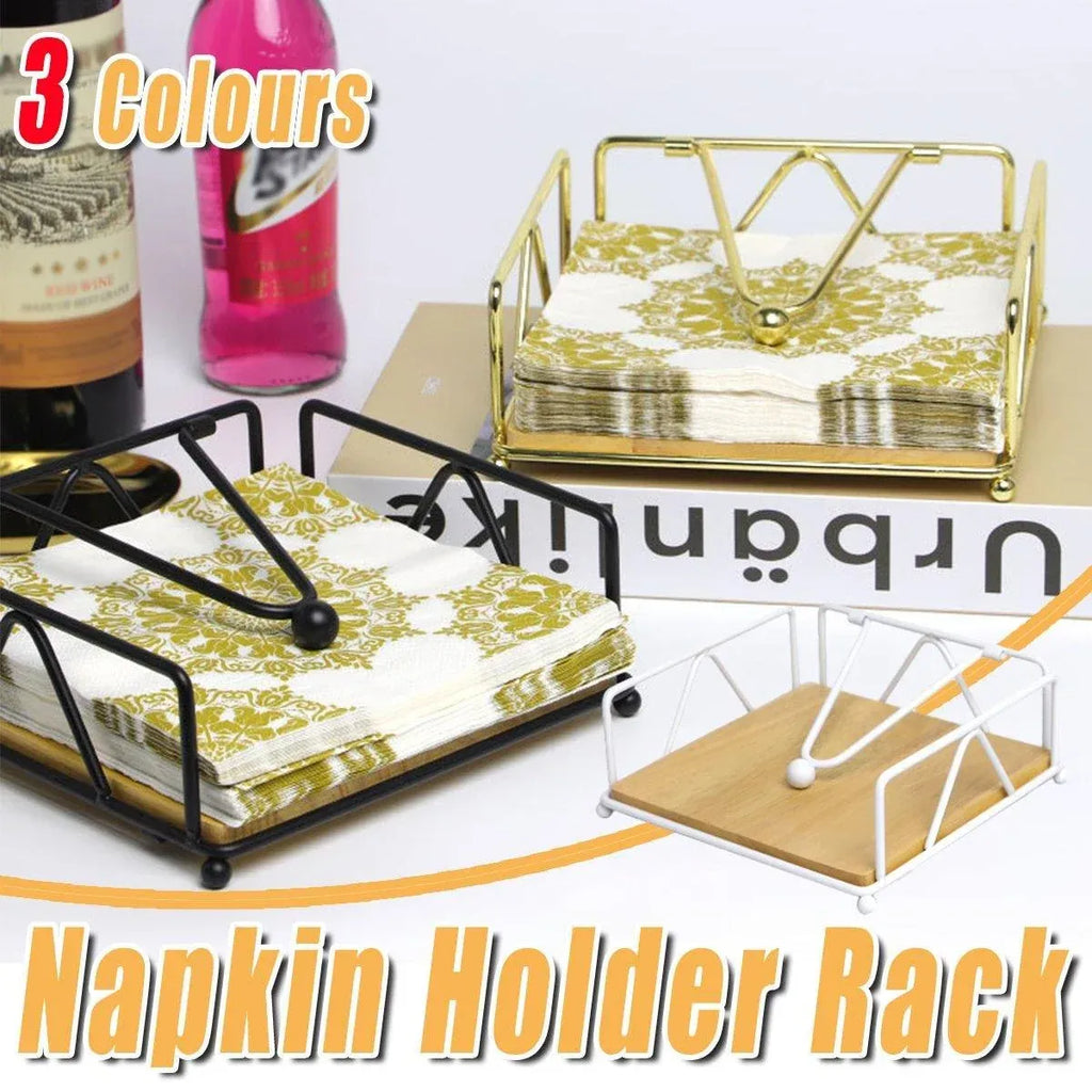 Steel Napkin Holder Serviette Rack Organiser Kitchen Serving Bar 3