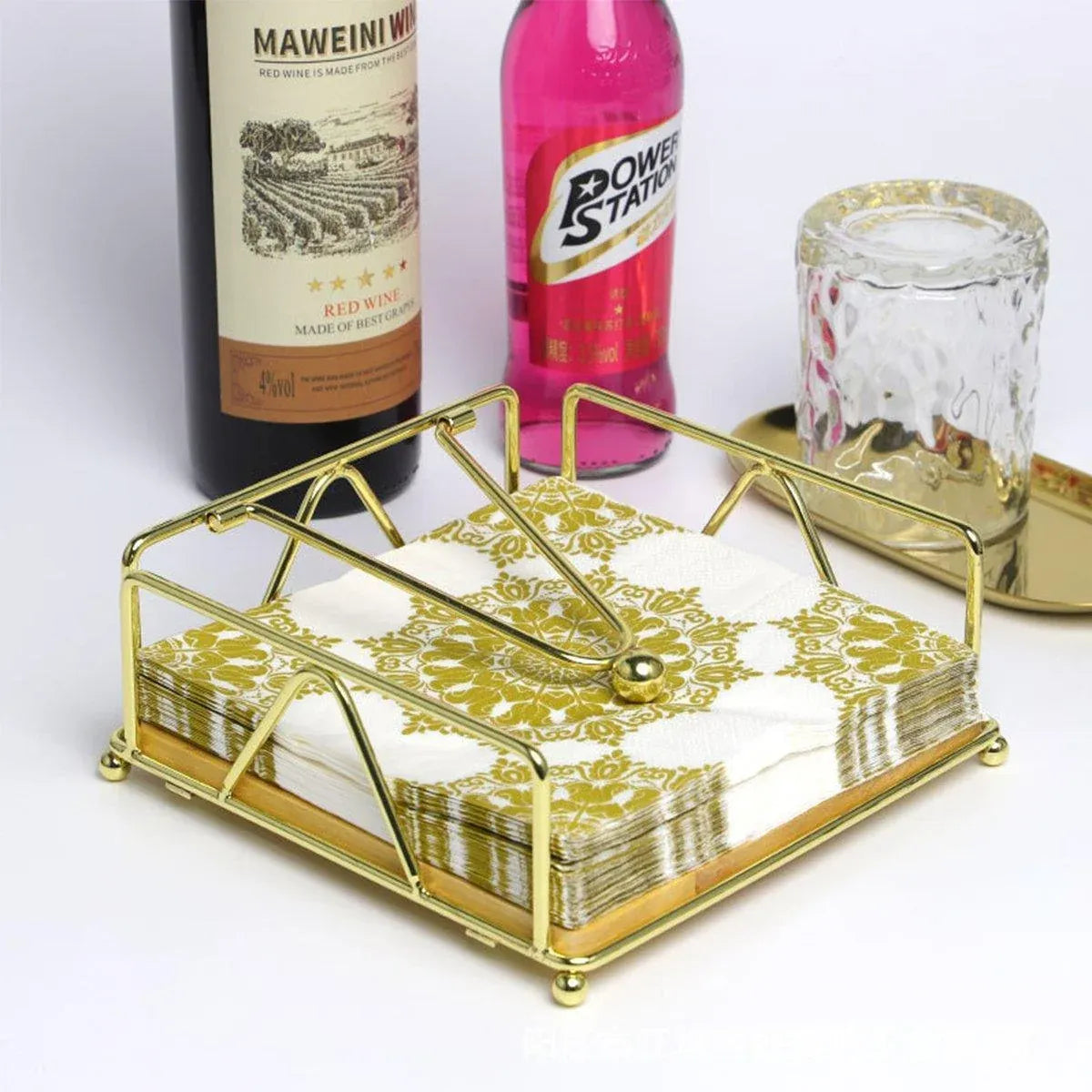 Steel Napkin Holder Serviette Rack Organiser Kitchen Serving Bar 3