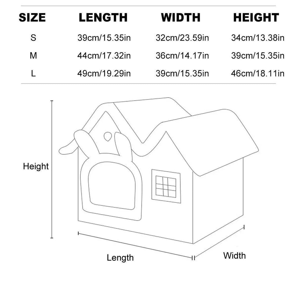 Removable Washable Pet House Four Seasons Cat Enclosed House