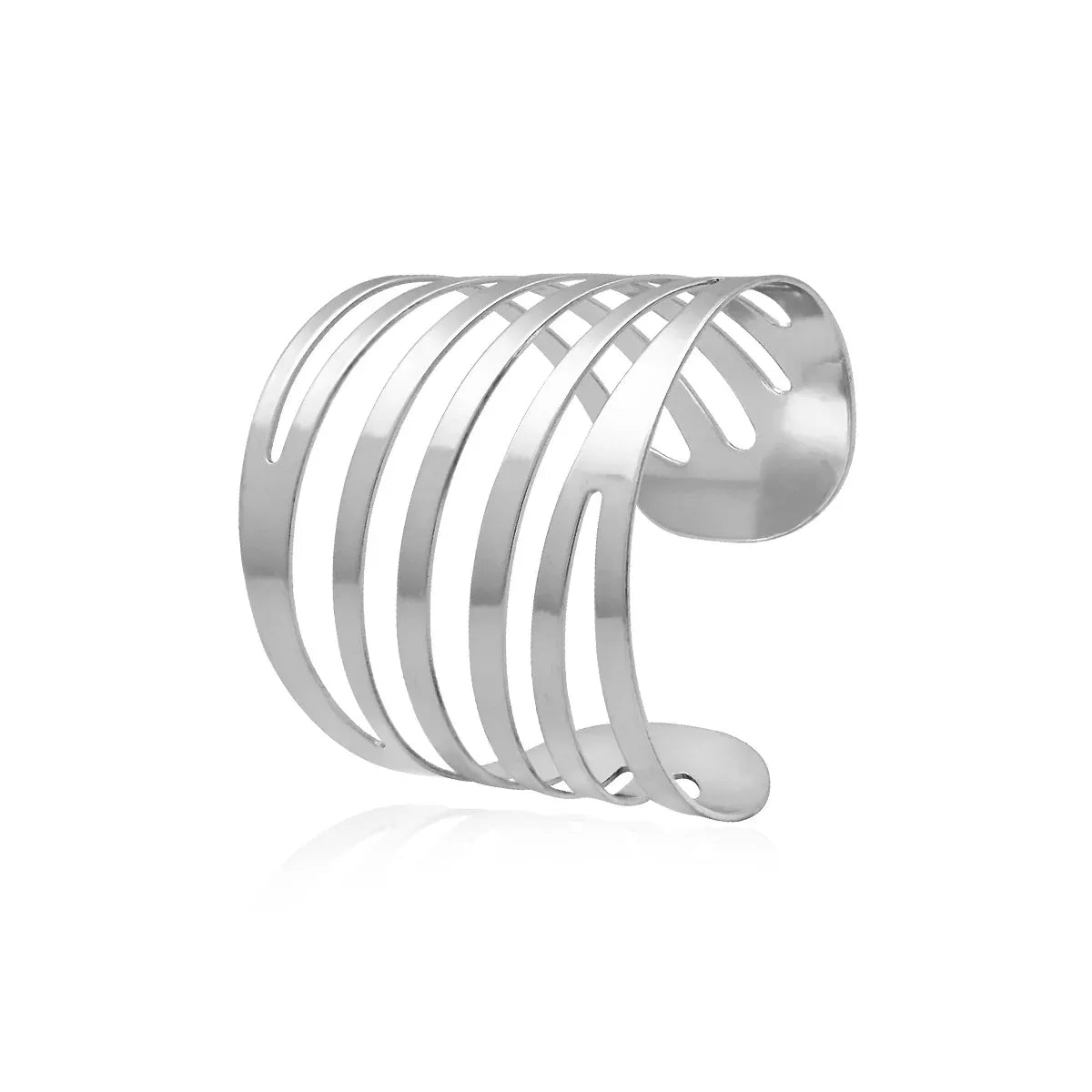 Hollow Rose Metal Napkin Rings, Set of 10, Silver, 778346