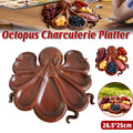 Octopus-Shaped Wooden Serving Board, 26.5 x 25 cm