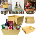 10pcs Trapezoidal Gift Boxes Open Top Beige Set for Candy Snacks Packaging
