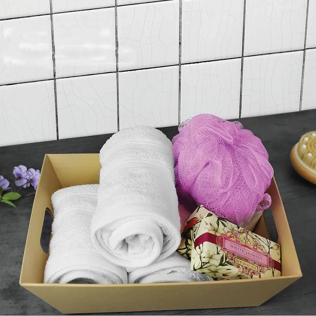10pcs Trapezoidal Gift Boxes Open Top Beige Set for Candy Snacks Packaging
