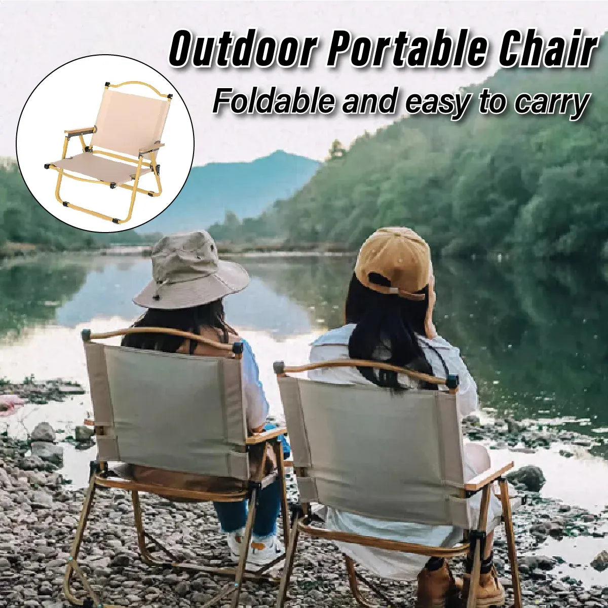 Outdoor Folding Chair Portable Camping Seat Lightweight Beach