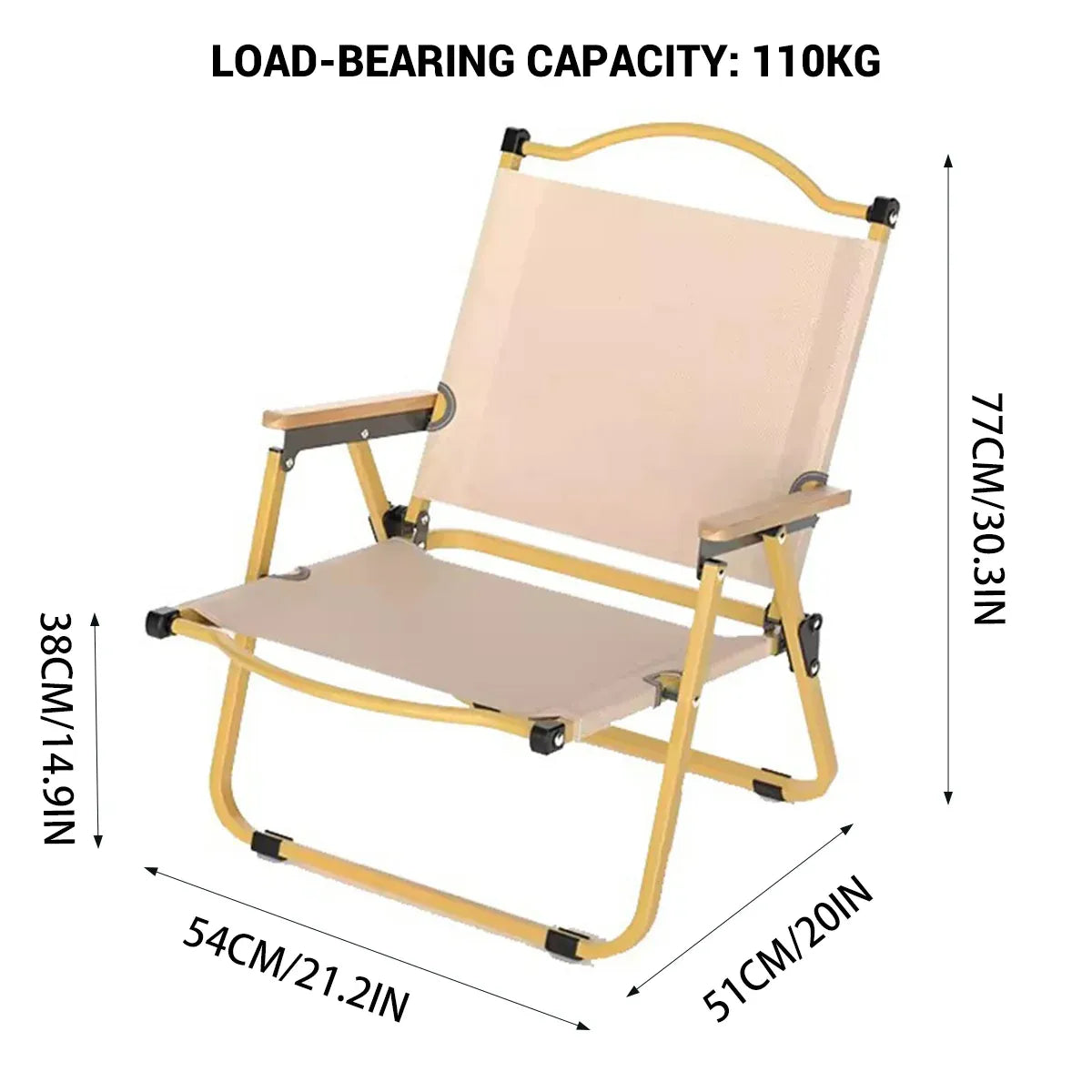 Outdoor Folding Chair Portable Camping Seat Lightweight Beach