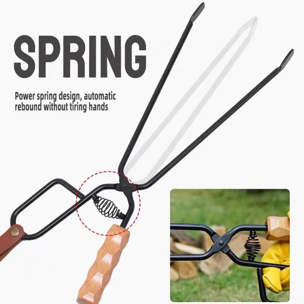 Barbecue Tongs Outdoor Camping Charcoal Fire Grill Tool for Cooking