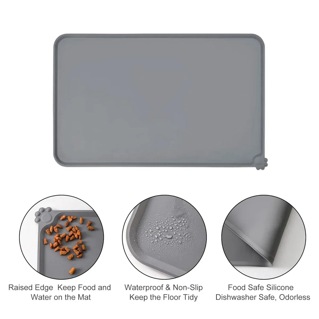 Silicone Pet Mat Spill-Proof Easy to Clean Mat