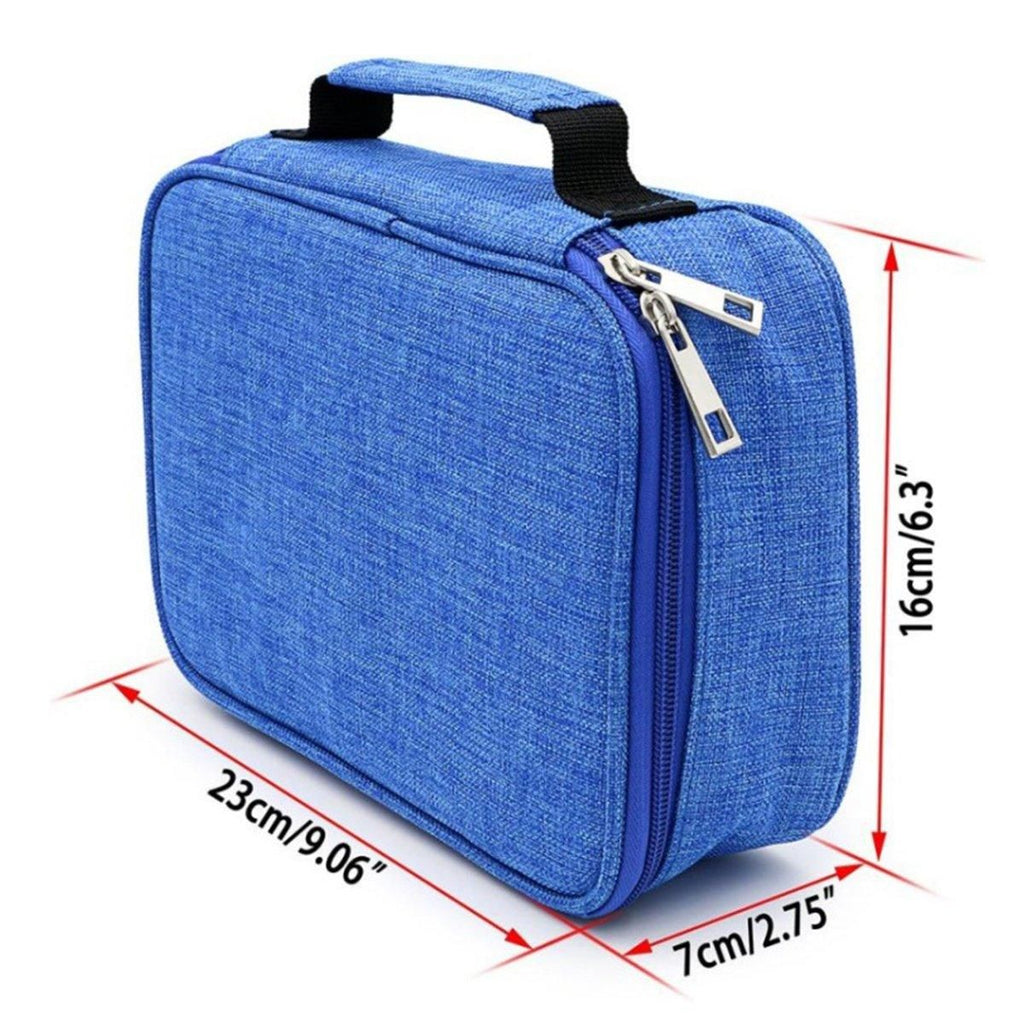 Large Capacity Multi Layer Pencil Pouch with Handle, 23 x 16 x 7 cm