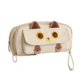 Embroidered Cat Pencil Case, Holds 40 Pens
