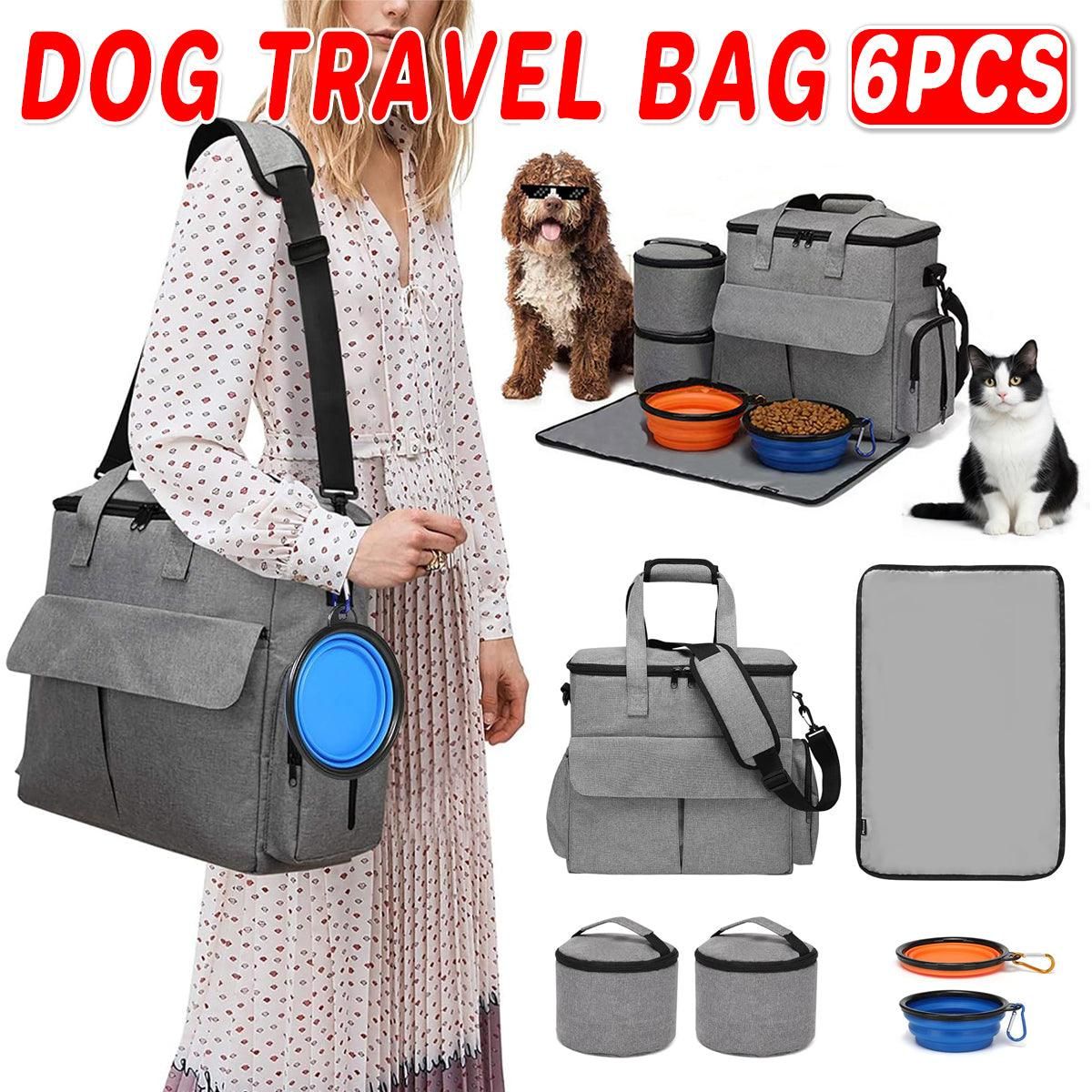 6PCS Pet Travel Outing Backpack Large Capacity Folding Storage