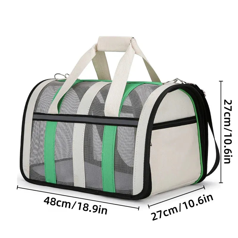 Pet Carrier Bag Portable Travel Cat Tote Bag Soft Breathable Cat Bag