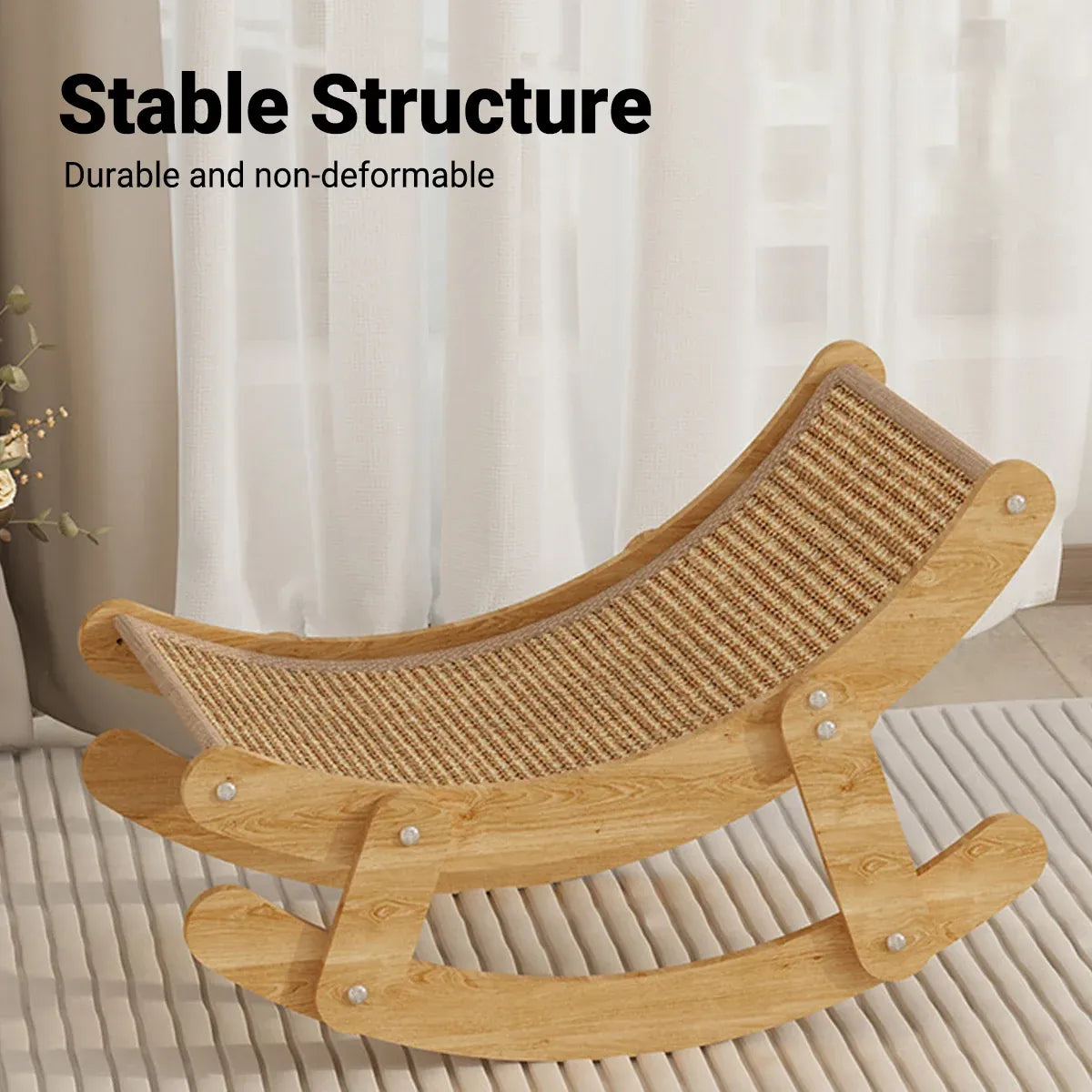 Cat Scratcher Lounge Chair, Natural, 30 x 53 x 35 cm, photo 6 of 6