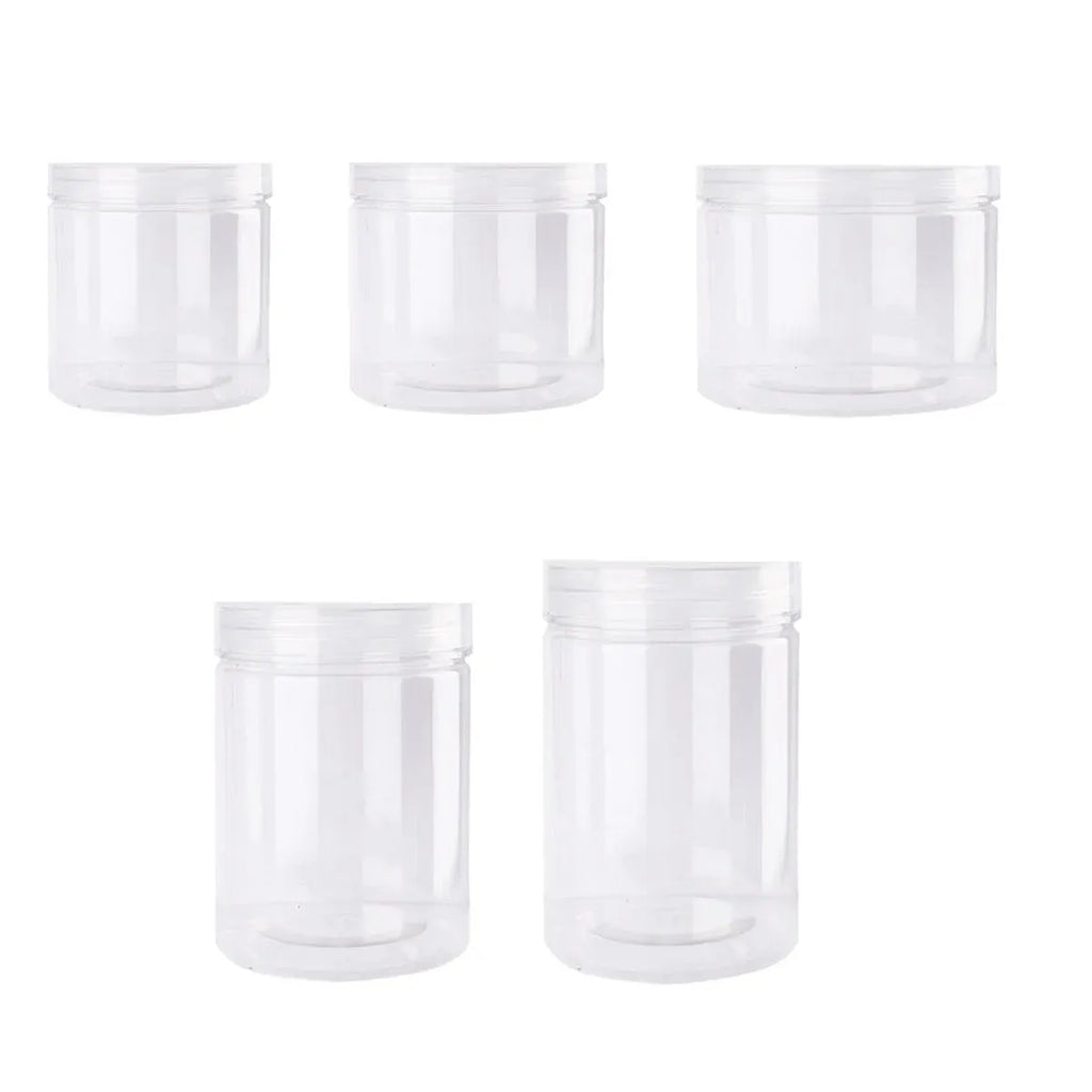 Wide Mouth Plastic Food Bottles 50PCS Transparent Sealed Storage