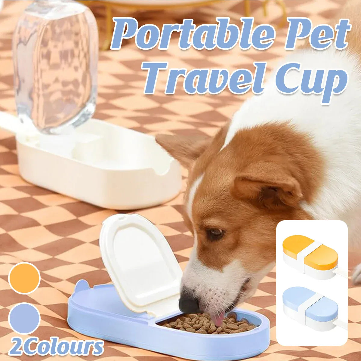 Pet Travel Water Food Cup for Dog Walking Leakproof Portable